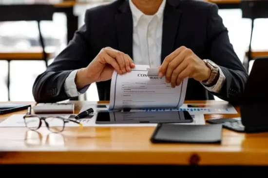 Advogado trabalhista bancário analisando rescisão contratual de profissional demitido do banco com base na cct